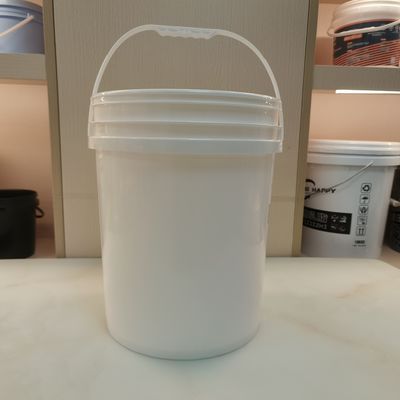 kualitas  Seal Lid 20 Litre Round Plastic Bucket Screen Printing pabrik