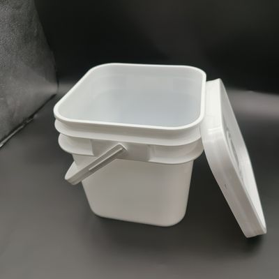 100% PP 2L 3L 5L 10L Square Shape Plastik Bucket Anti Fall Screen Printing