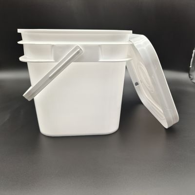 100% PP 2L 3L 5L 10L Square Shape Plastik Bucket Anti Fall Screen Printing