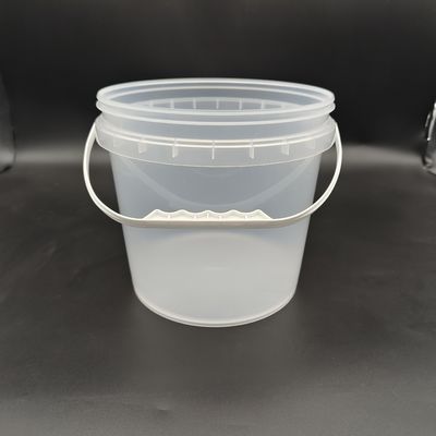 1L-25L Kontainer ember plastik bening dengan tutup tahan stres