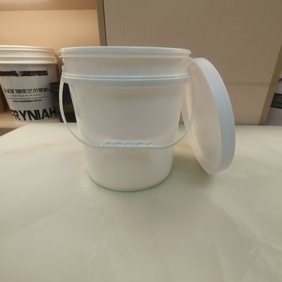 Putih Hitam 10L Bucket Plastik Bulat Bahan PP Dengan Tutup Segel