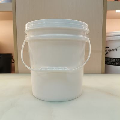 Putih Hitam 10L Bucket Plastik Bulat Bahan PP Dengan Tutup Segel