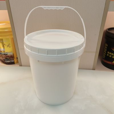 Tinggi Stackability Plain Putih 5 Gallon Ember Dengan Tutup Bebas Bpa