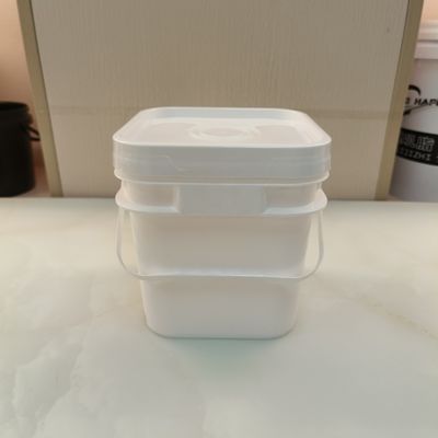 Polypropylene PP 10l Square Plastik Ember Dengan Tutup Non-Toksik