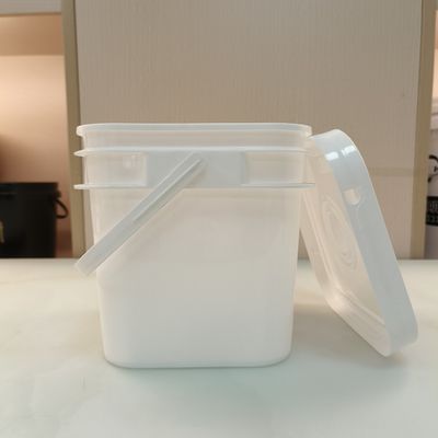 Polypropylene PP 10l Square Plastik Ember Dengan Tutup Non-Toksik