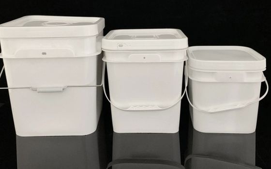 Poly Line Bucket Food Storage Buckets Square Thermal Transfer Screen Printing Pengiriman panas