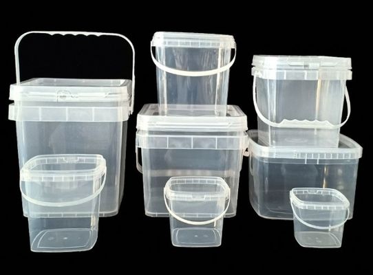 2 Lbs Square Food Storage Ember Plastik Dengan Tutup IML Dekorasi