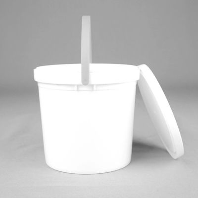 Metal Handle Plastik Ember Makanan Dengan Tutup Untuk Freezer Safe