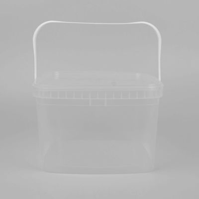 ISO9001 20l transparent plastik ember dengan aplikasi transfer panas