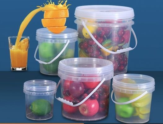 Permukaan halus 5 galon transparent plastik ember IML Dekorasi