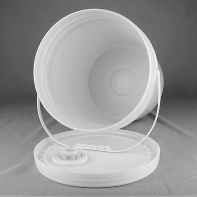 20L White Lubricant Bucket dengan Metal Handle OEM ODM