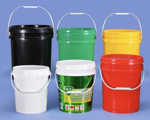 OEM ODM Perminyakan Bucket Plastik Bulat Dengan Genggam
