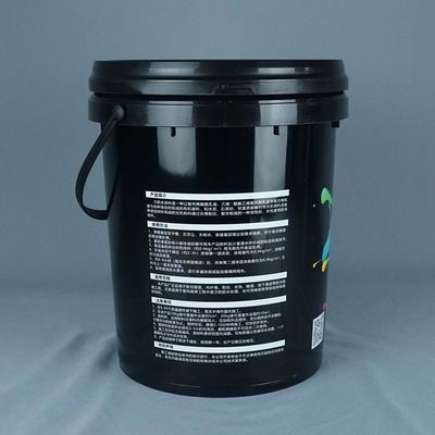 OEM ODM 5 galon ember plastik dengan tutup Hitam 5 galon ember