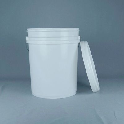 BPA Bebas Putih 5 galon Ember Plastik Dengan Tutup Untuk Serbuk Kimia