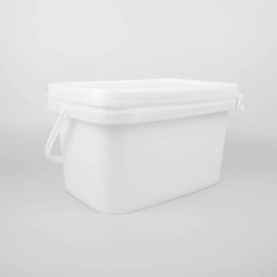 Pegangan Ergonomis 20L Ember Perlengkapan Persegi Dengan Tutup Tahan Karat