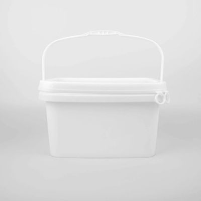 Pegangan Ergonomis 20L Ember Perlengkapan Persegi Dengan Tutup Tahan Karat